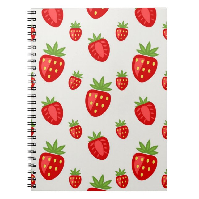 Strawberry pattern notebook (Front)