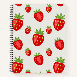 Strawberry pattern notebook