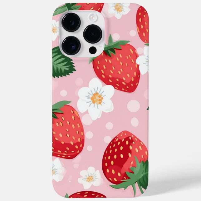 Strawberry Pattern Phone Case (Back)