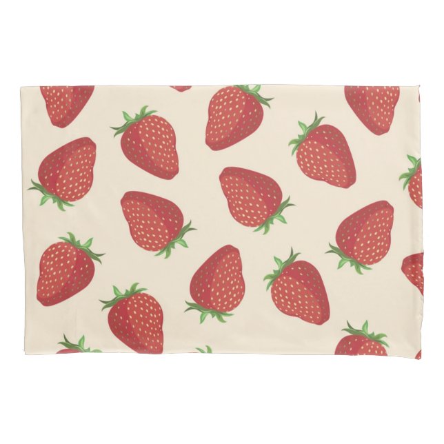 Strawberry pattern pillowcase (Front)
