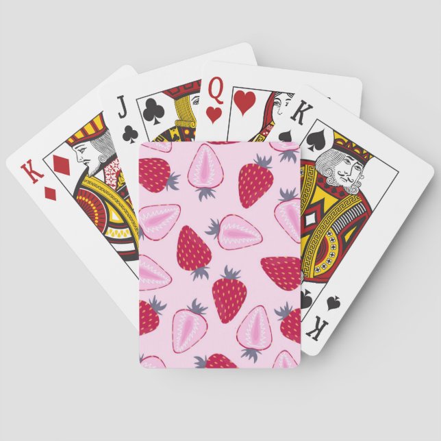 Strawberry pattern playing cards (Back)