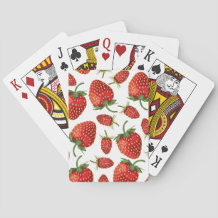 Strawberry pattern playing cards