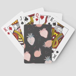 Strawberry pattern playing cards