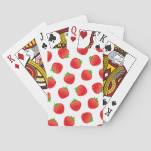 Strawberry pattern playing cards