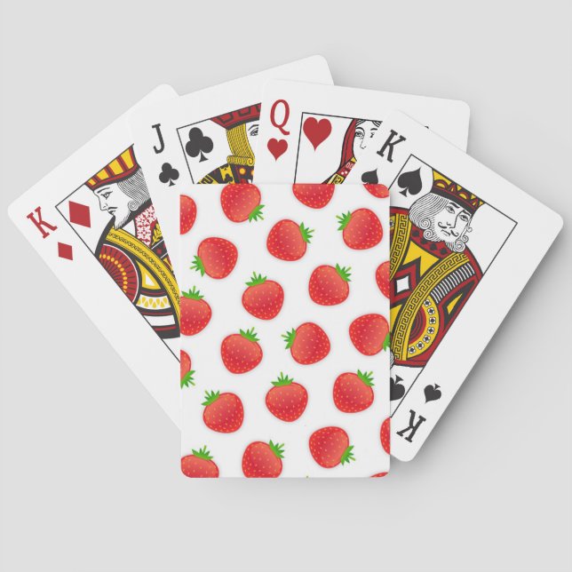 Strawberry pattern playing cards (Back)