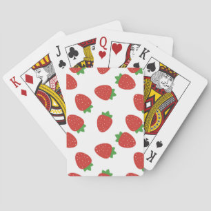 Strawberry pattern playing cards