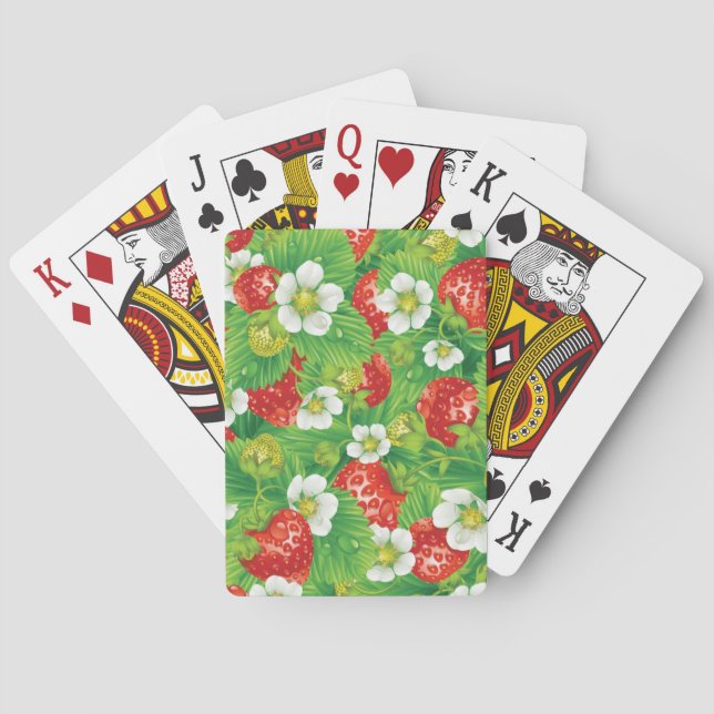 Strawberry pattern playing cards (Back)
