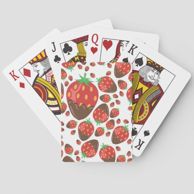 Strawberry pattern playing cards (Back)
