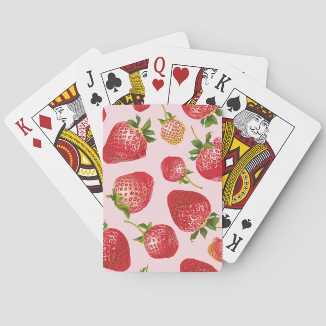 Strawberry pattern playing cards (Back)
