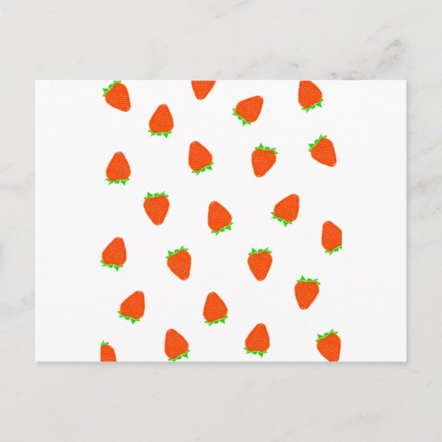 strawberry pattern postcard (Front)