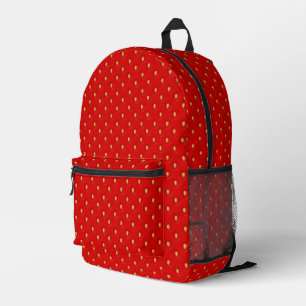 Strawberry Pattern Printed Backpack