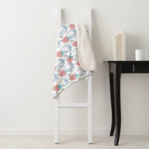 ٍStrawberry Pattern Sherpa Blanket