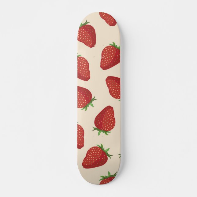 Strawberry pattern skateboard (Front)
