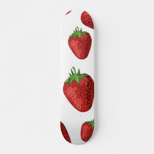 Strawberry pattern skateboard