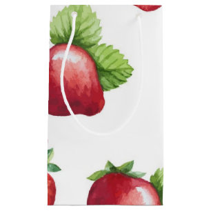 Strawberry pattern small gift bag