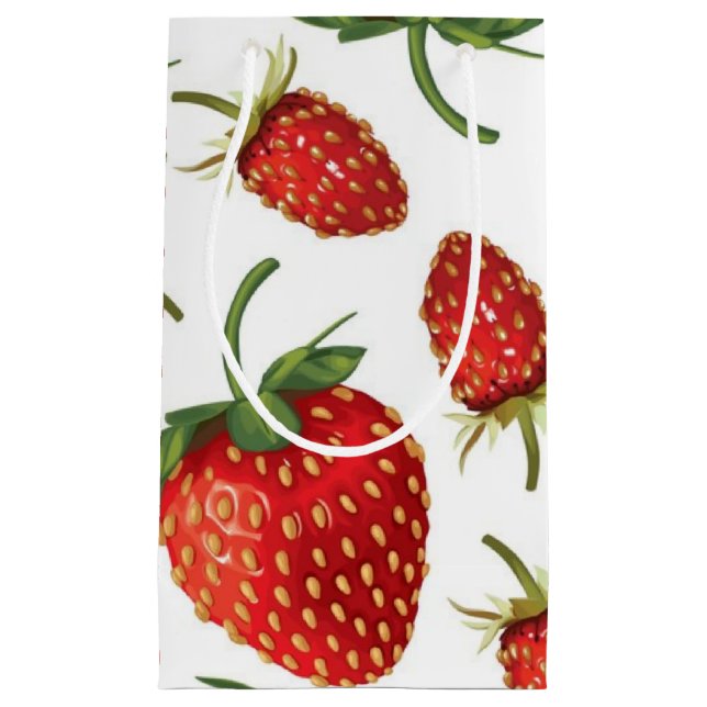 Strawberry pattern small gift bag (Front)