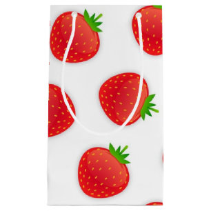Strawberry pattern small gift bag