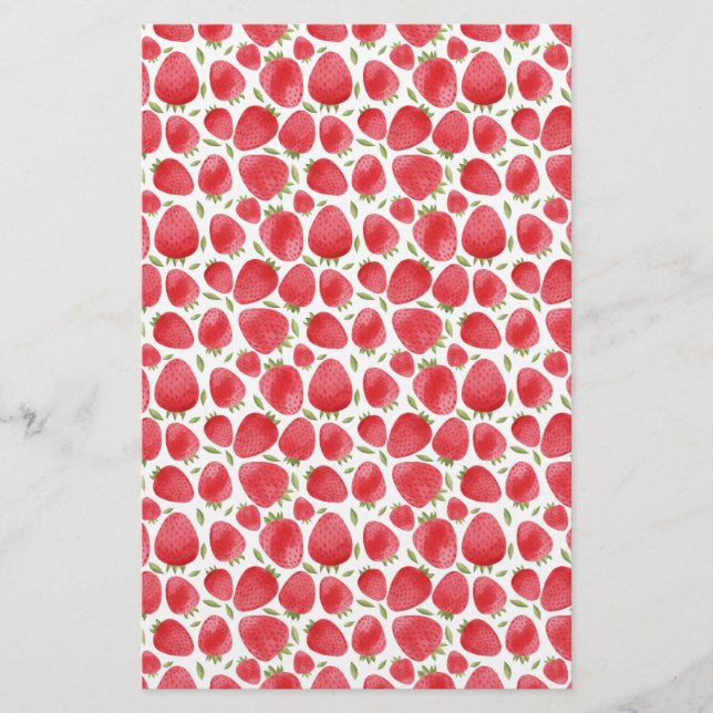 Strawberry Pattern Soap Packaging | Linen Paper (Front)