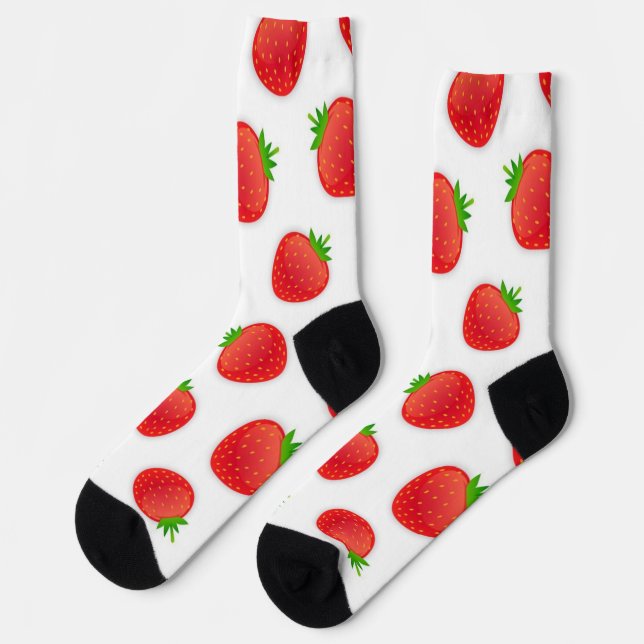 Strawberry pattern socks (Left)