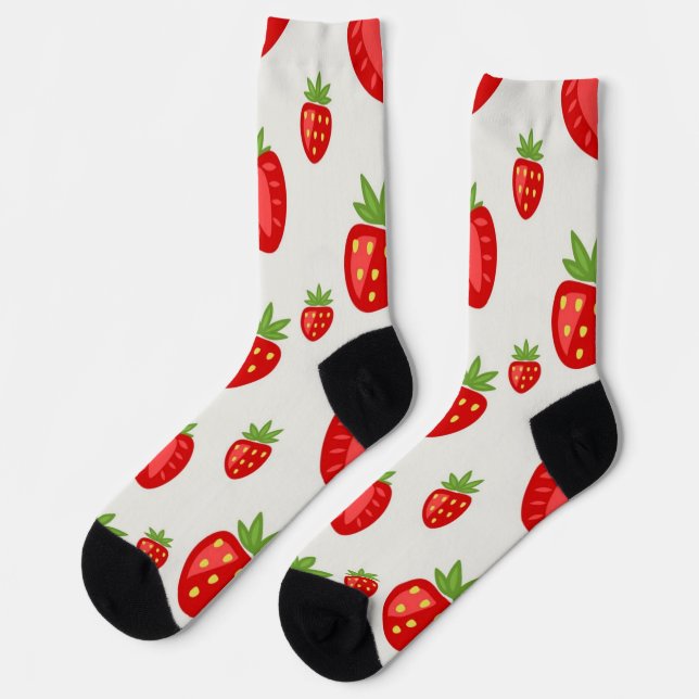 Strawberry pattern socks (Left)