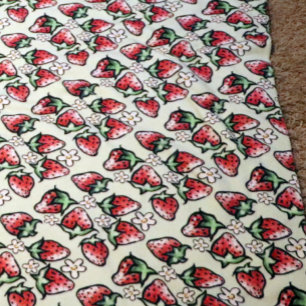 Strawberry pattern strawberries sherpa blanket