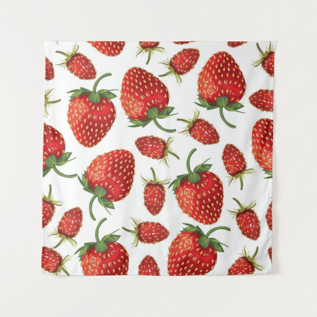 Strawberry pattern tapestry (Front)
