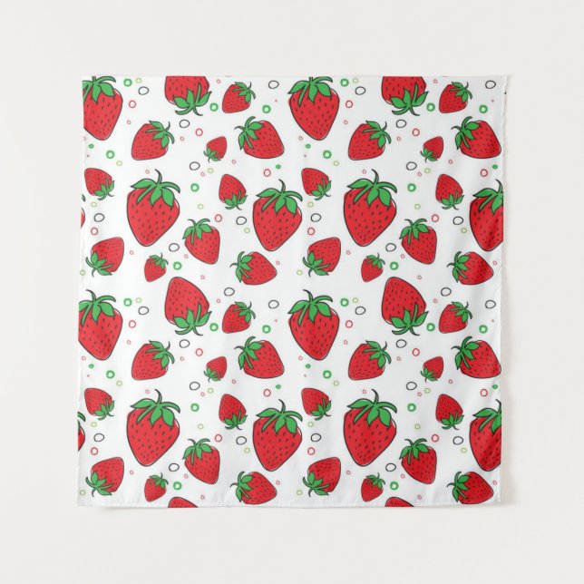 Strawberry pattern tapestry (Front)