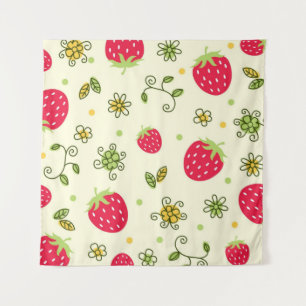 Strawberry pattern tapestry