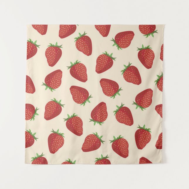 Strawberry pattern tapestry (Front)