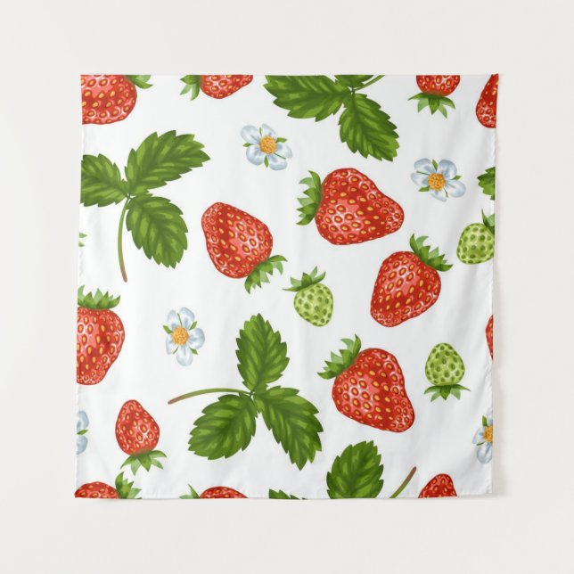 Strawberry pattern tapestry (Front)