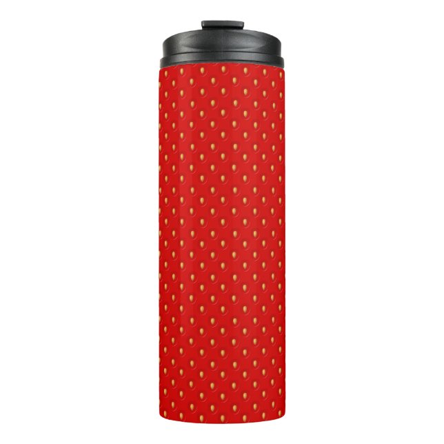 Strawberry Pattern Thermal Tumbler (Front)