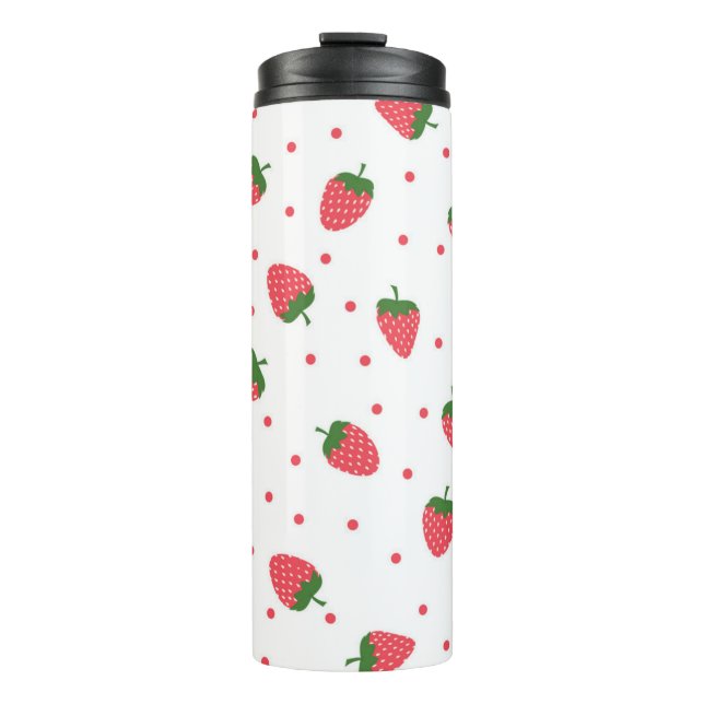 Strawberry pattern thermal tumbler (Front)