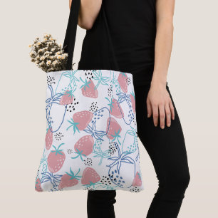 ٍStrawberry Pattern Tote Bag