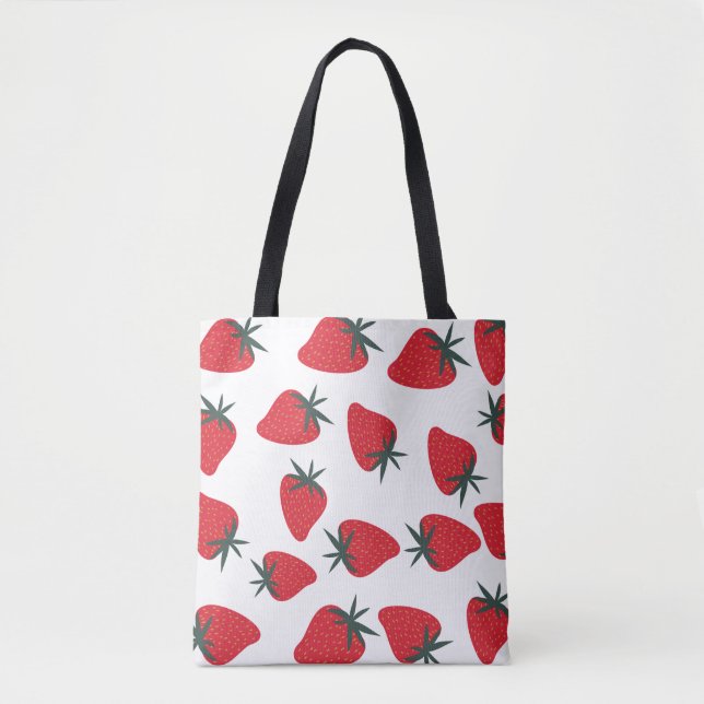 Strawberry Pattern Tote bag (Front)