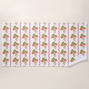 Strawberry pattern trellis spring summer host beach towel
