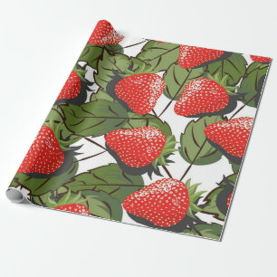 Strawberry pattern wrapping paper
