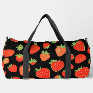 Strawberry patterns duffle bag
