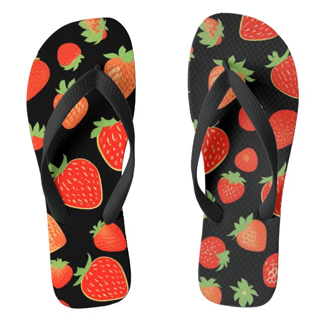 Strawberry patterns jandals (Footbed)