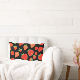 Strawberry patterns lumbar cushion