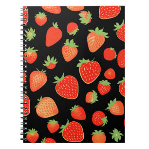 Strawberry patterns notebook