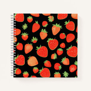 Strawberry patterns notebook