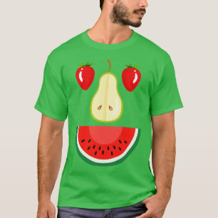 Strawberry Pear Water Melon Face Fruit T-Shirt