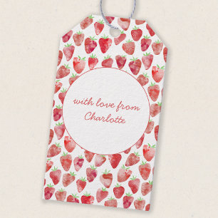 Strawberry Personalised Gift Tags