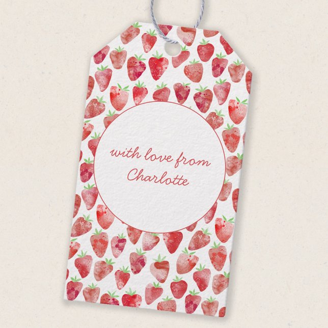 Strawberry Personalised Gift Tags (Creator Uploaded)