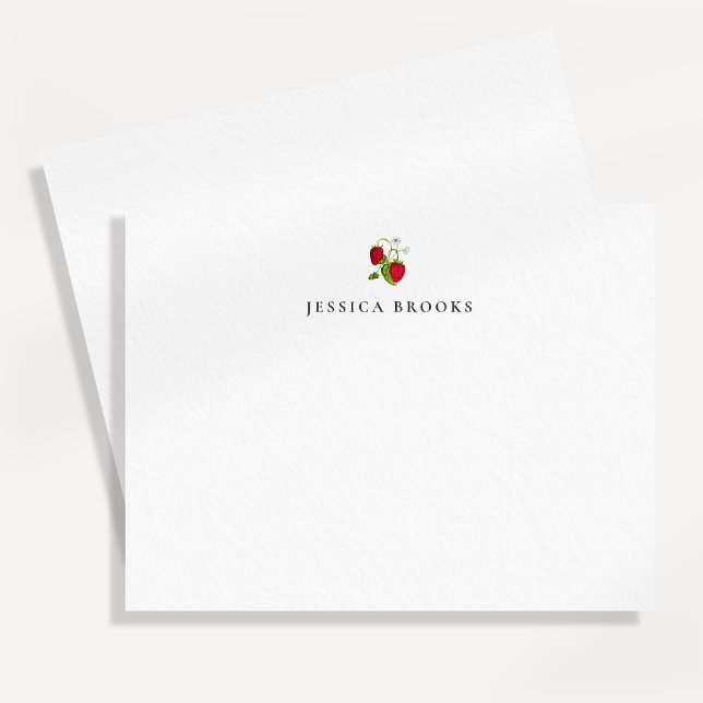 Strawberry personalised note card  (Creator Uploaded)