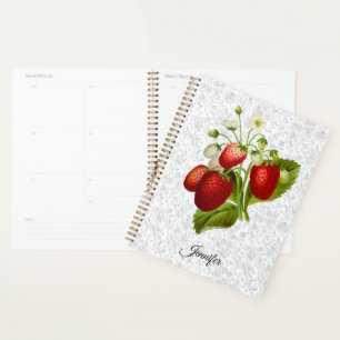 Strawberry Personalised Spiral Planner Notebook