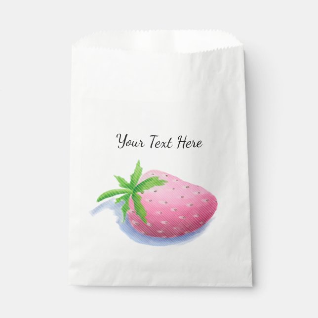 Strawberry Personalized  Favour Bags (Front)