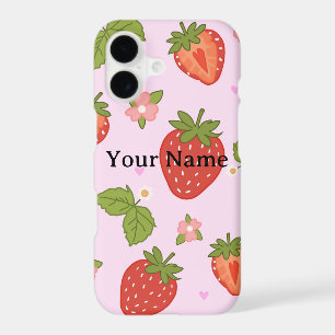 Strawberry Phone Case Personalized Name Case