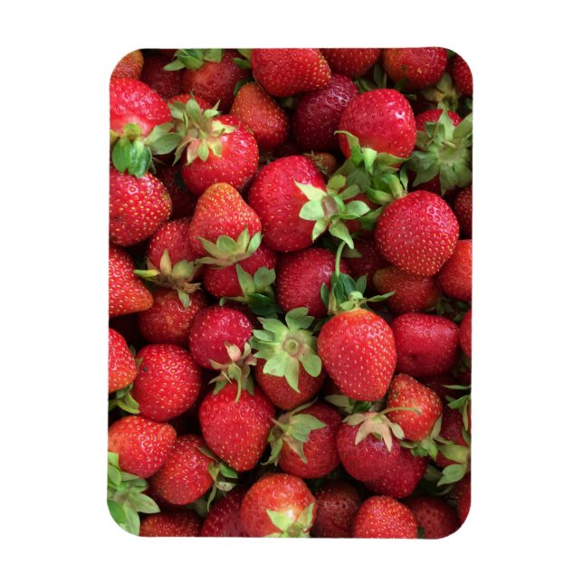 Strawberry photo magnet (Vertical)