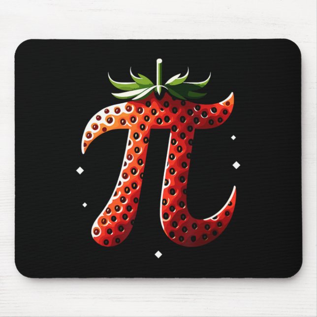 Strawberry Pi Day Funny Math Teacher Student 3.14  Mouse Pad (Front)